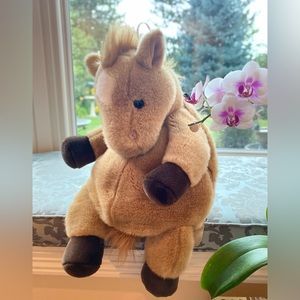 Plush Brown Horse Unisex Fun Child Backpack Bag 19", Children’s,A&A Plush Aurora